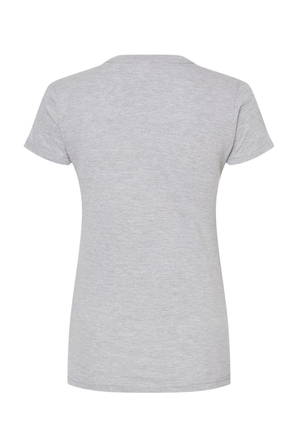 Tultex 213 Womens Fine Jersey Slim Fit Short Sleeve Crewneck T-Shirt Heather Grey Flat Back