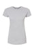 Tultex 213 Womens Fine Jersey Slim Fit Short Sleeve Crewneck T-Shirt Heather Grey Flat Front