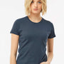 Tultex Womens Fine Jersey Slim Fit Short Sleeve Crewneck T-Shirt - Indigo Blue