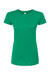 Tultex 213 Womens Fine Jersey Slim Fit Short Sleeve Crewneck T-Shirt Kelly Green Flat Front