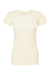 Tultex 213 Womens Fine Jersey Slim Fit Short Sleeve Crewneck T-Shirt Natural Flat Front