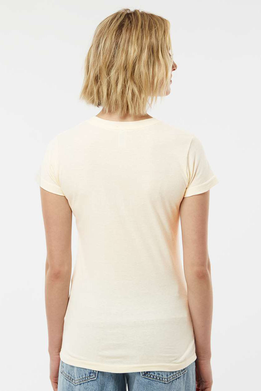 Tultex 213 Womens Fine Jersey Slim Fit Short Sleeve Crewneck T-Shirt Natural Model Back