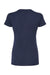 Tultex 213 Womens Fine Jersey Slim Fit Short Sleeve Crewneck T-Shirt Navy Blue Flat Back