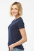 Tultex 213 Womens Fine Jersey Slim Fit Short Sleeve Crewneck T-Shirt Navy Blue Model Side