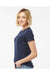 Tultex 213 Womens Fine Jersey Slim Fit Short Sleeve Crewneck T-Shirt Navy Blue Model Side
