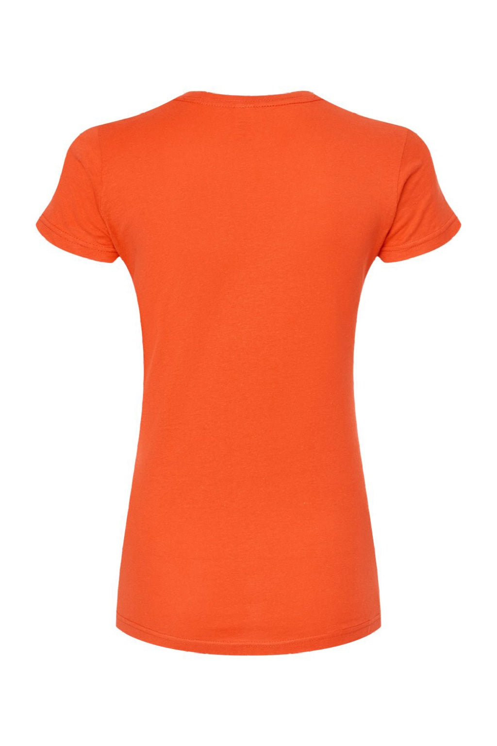 Tultex 213 Womens Fine Jersey Slim Fit Short Sleeve Crewneck T-Shirt Orange Flat Back