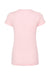 Tultex 213 Womens Fine Jersey Slim Fit Short Sleeve Crewneck T-Shirt Pink Flat Back