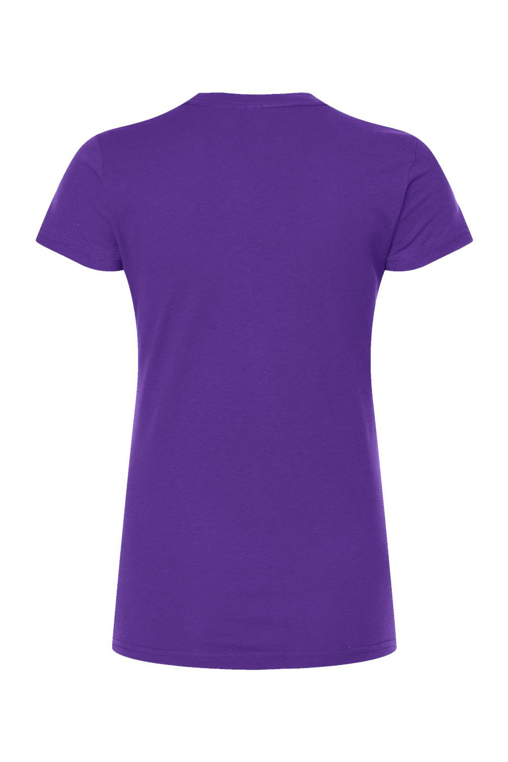 Tultex 213 Womens Fine Jersey Slim Fit Short Sleeve Crewneck T-Shirt Purple Flat Back