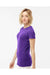 Tultex 213 Womens Fine Jersey Slim Fit Short Sleeve Crewneck T-Shirt Purple Model Side