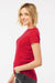 Tultex 213 Womens Fine Jersey Slim Fit Short Sleeve Crewneck T-Shirt Red Model Side
