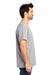 Threadfast Apparel 100A Mens Ultimate Short Sleeve Crewneck T-Shirt Heather Grey Model Side