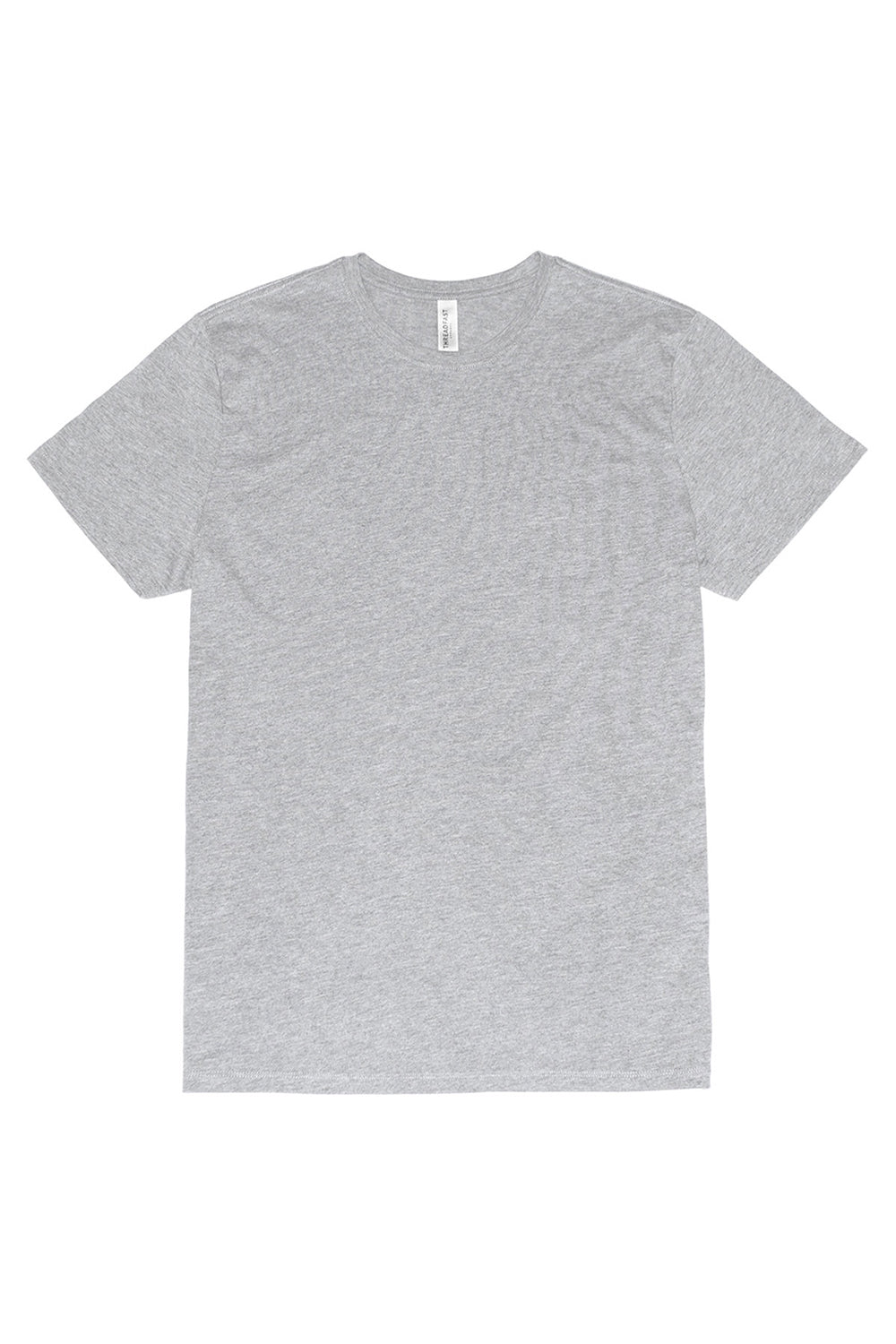 Threadfast Apparel 100A Mens Ultimate Short Sleeve Crewneck T-Shirt Heather Grey Flat Front