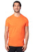 Threadfast Apparel 100A Mens Ultimate Short Sleeve Crewneck T-Shirt Bright Orange Model Front