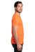 Threadfast Apparel 100A Mens Ultimate Short Sleeve Crewneck T-Shirt Bright Orange Model Side