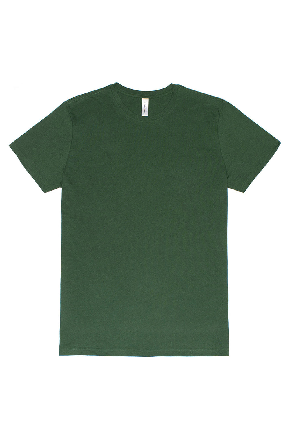 Threadfast Apparel 100A Mens Ultimate Short Sleeve Crewneck T-Shirt Forest Green Flat Front