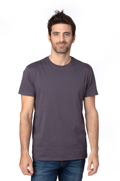 Threadfast Apparel 100A Mens Ultimate Short Sleeve Crewneck T-Shirt Graphite Grey Model Front