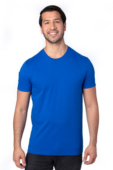 Threadfast Apparel 100A Mens Ultimate Short Sleeve Crewneck T-Shirt Royal Blue Model Front
