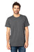Threadfast Apparel 100A Mens Ultimate Short Sleeve Crewneck T-Shirt Heather Charcoal Grey Model Front