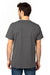 Threadfast Apparel 100A Mens Ultimate Short Sleeve Crewneck T-Shirt Heather Charcoal Grey Model Back