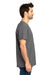 Threadfast Apparel 100A Mens Ultimate Short Sleeve Crewneck T-Shirt Heather Charcoal Grey Model Side
