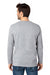 Threadfast Apparel 100LS Mens Ultimate Long Sleeve Crewneck T-Shirt Heather Grey Model Back