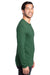 Threadfast Apparel 100LS Mens Ultimate Long Sleeve Crewneck T-Shirt Forest Green Model Side