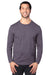 Threadfast Apparel 100LS Mens Ultimate Long Sleeve Crewneck T-Shirt Graphite Grey Model Front