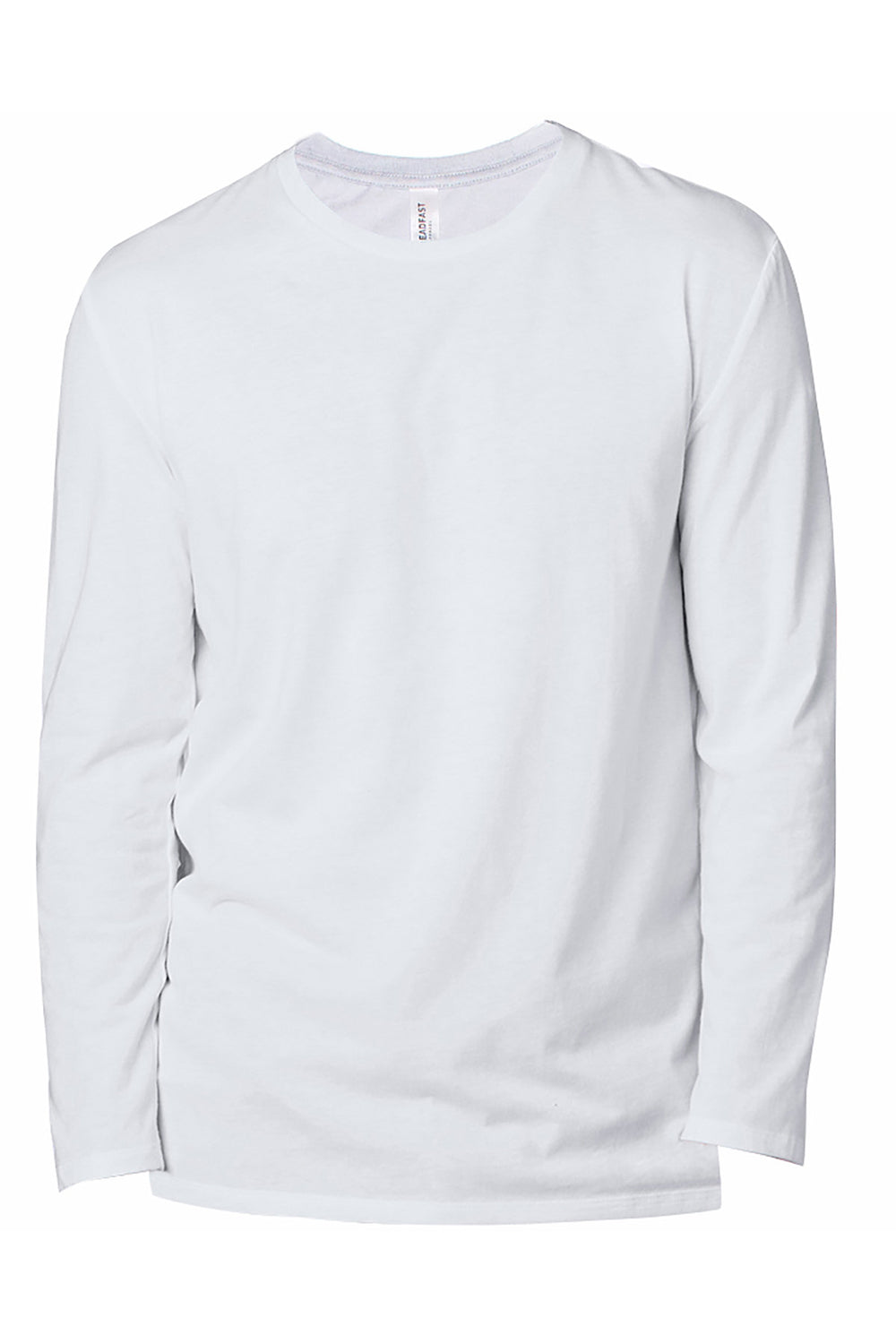 Threadfast Apparel 100LS Mens Ultimate Long Sleeve Crewneck T-Shirt Silver Grey Flat Front
