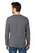 Threadfast Apparel 100LS Mens Ultimate Long Sleeve Crewneck T-Shirt Heather Charcoal Grey Model Back