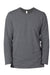 Threadfast Apparel 100LS Mens Ultimate Long Sleeve Crewneck T-Shirt Heather Charcoal Grey Flat Front