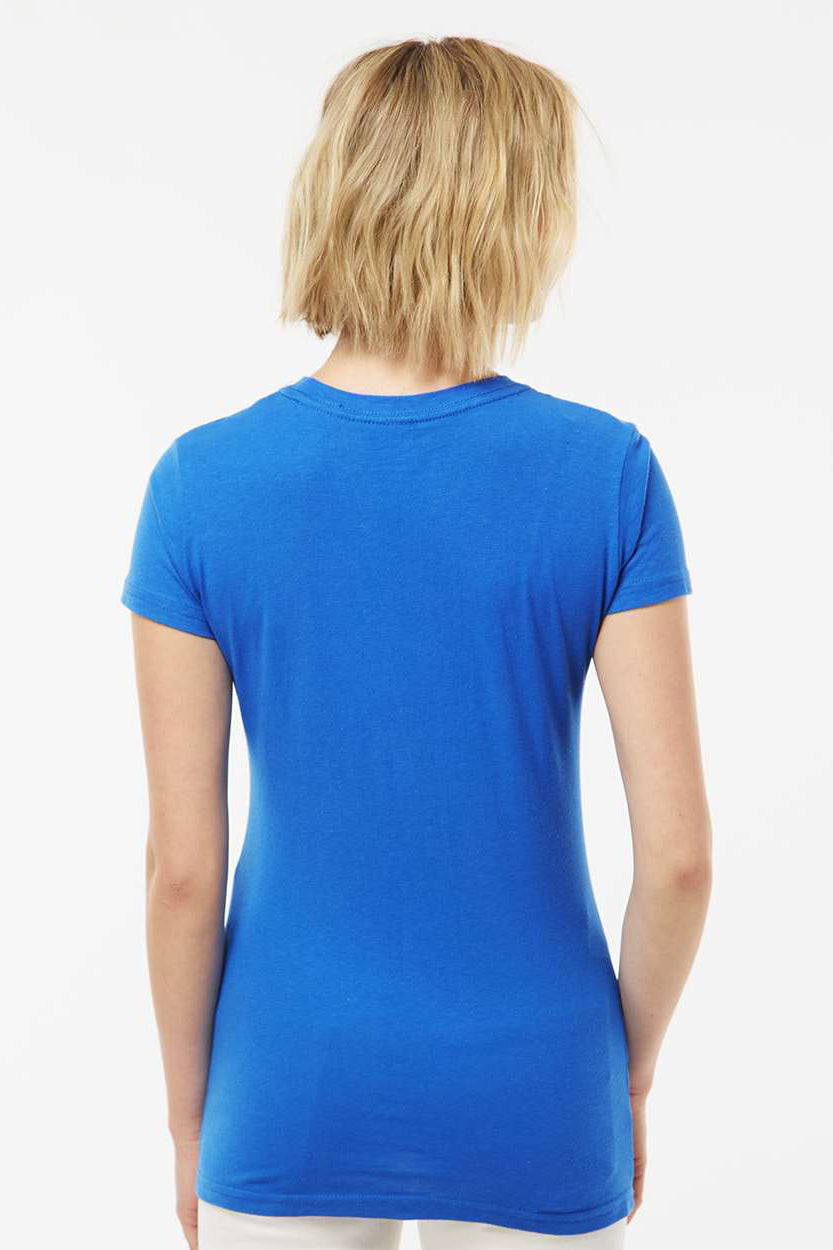 Tultex 213 Womens Fine Jersey Slim Fit Short Sleeve Crewneck T-Shirt Royal Blue Model Back