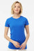 Tultex 213 Womens Fine Jersey Slim Fit Short Sleeve Crewneck T-Shirt Royal Blue Model Front
