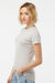 Tultex 213 Womens Fine Jersey Slim Fit Short Sleeve Crewneck T-Shirt Silver Grey Model Side