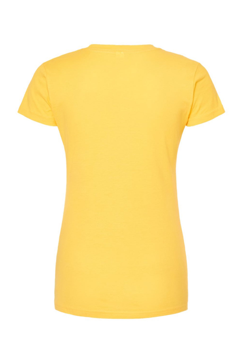Tultex 213 Womens Fine Jersey Slim Fit Short Sleeve Crewneck T-Shirt Sunshine Yellow Flat Back