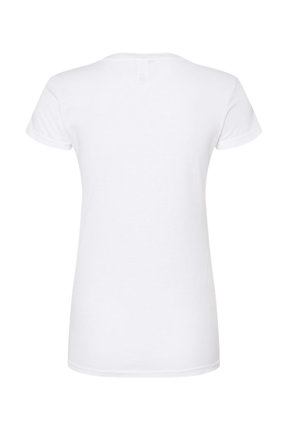 Tultex 213 Womens Fine Jersey Slim Fit Short Sleeve Crewneck T-Shirt White Flat Back