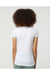 Tultex 213 Womens Fine Jersey Slim Fit Short Sleeve Crewneck T-Shirt White Model Back
