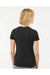 Tultex 214 Womens Fine Jersey Short Sleeve V-Neck T-Shirt Black Model Back