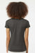 Tultex 214 Womens Fine Jersey Short Sleeve V-Neck T-Shirt Charcoal Grey Model Back