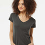 Tultex Womens Fine Jersey Short Sleeve V-Neck T-Shirt - Charcoal Grey - NEW