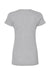Tultex 214 Womens Fine Jersey Short Sleeve V-Neck T-Shirt Heather Grey Flat Back