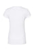 Tultex 214 Womens Fine Jersey Short Sleeve V-Neck T-Shirt White Flat Back