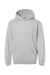 Tultex 320Y Youth Hooded Sweatshirt Hoodie w/ Pouch Pocket Heather Grey Flat Front