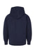 Tultex 320Y Youth Hooded Sweatshirt Hoodie w/ Pouch Pocket Navy Blue Flat Back