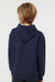 Tultex 320Y Youth Hooded Sweatshirt Hoodie w/ Pouch Pocket Navy Blue Model Back