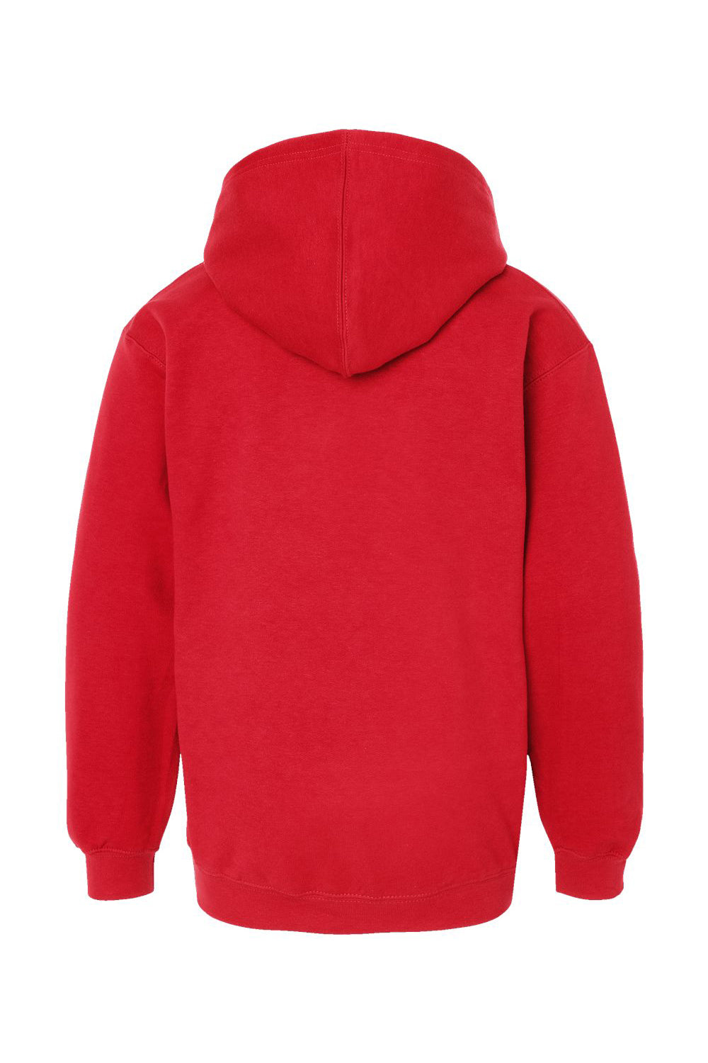 Tultex 320Y Youth Hooded Sweatshirt Hoodie w/ Pouch Pocket Red Flat Back