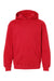 Tultex 320Y Youth Hooded Sweatshirt Hoodie w/ Pouch Pocket Red Flat Front