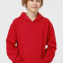 Tultex Youth Hooded Sweatshirt Hoodie w/ Pouch Pocket - Red