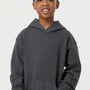 Tultex Youth Hooded Sweatshirt Hoodie w/ Pouch Pocket - Heather Charcoal Grey