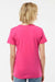 Tultex 216 Womens Fine Jersey Classic Fit Short Sleeve Crewneck T-Shirt Fuchsia Pink Model Back