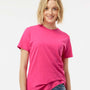 Tultex Womens Fine Jersey Classic Fit Short Sleeve Crewneck T-Shirt - Fuchsia Pink - NEW